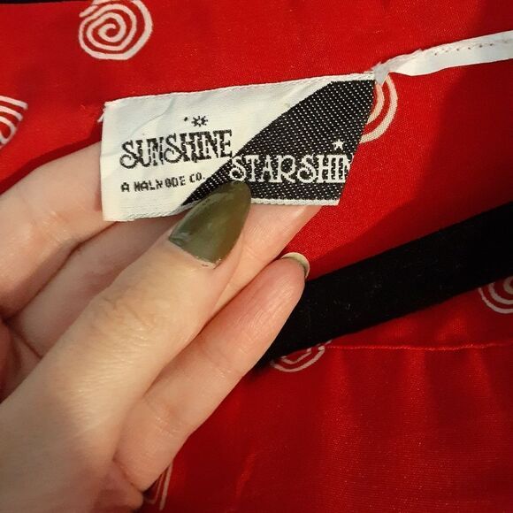 Vintage Abstract Print Button Down Midi Dress - Picture 2 of 13